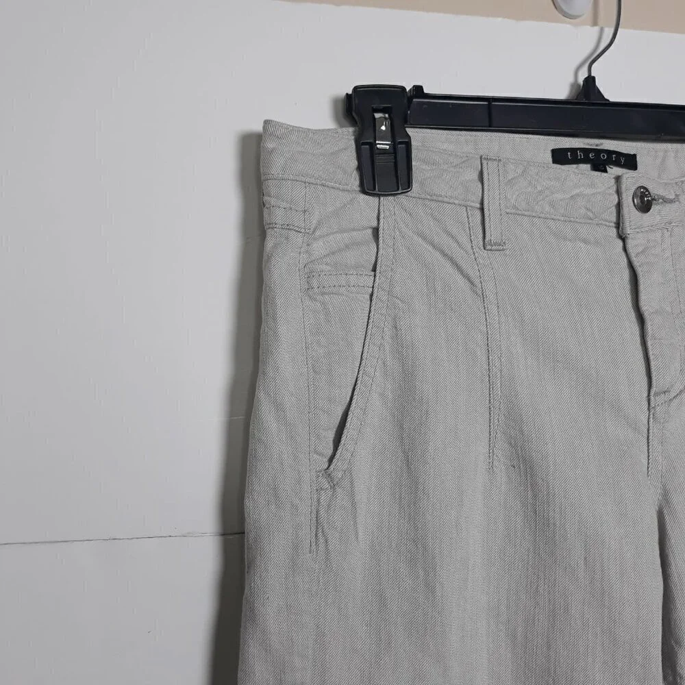 Theory Baratini Wordly Ankle Cargo Mid-Rise Jeans 10 Utility Gorpcore